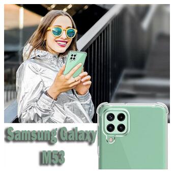 Панель Anti-Shock BeCover для Samsung Galaxy M53 SM-M536 Clear (707569) фото №3