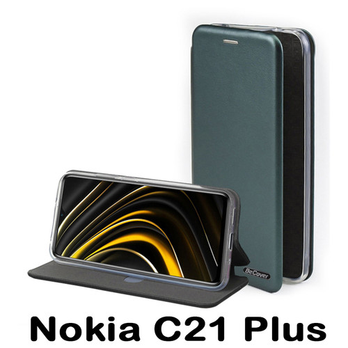 Чохол-книжка BeCover Exclusive для Nokia C21 Plus Dark Green (707919) фото №2
