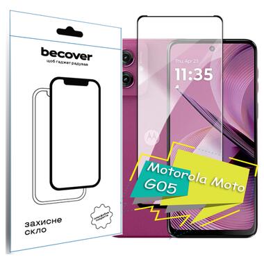 Защитное стекло BeCover Motorola Moto G05 Black (713413)  фото №1