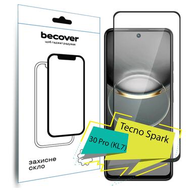 Защитное стекло BeCover Tecno Spark 30 Pro (KL7) Black (713080)  фото №1