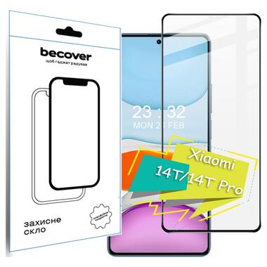 Защитное стекло BeCover Xiaomi 14T/14T Pro Black (713322)  фото №1