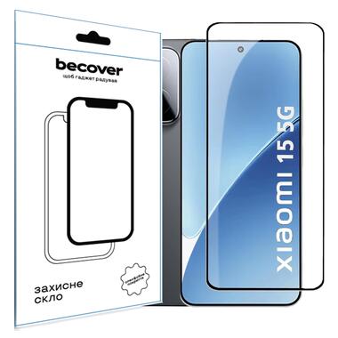 Защитное стекло BeCover Xiaomi 15 5G Black (713419)  фото №1