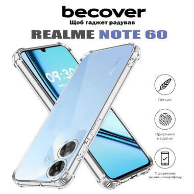 Панель Anti-Shock BeCover Realme Note 60 Clear (713015) фото №4