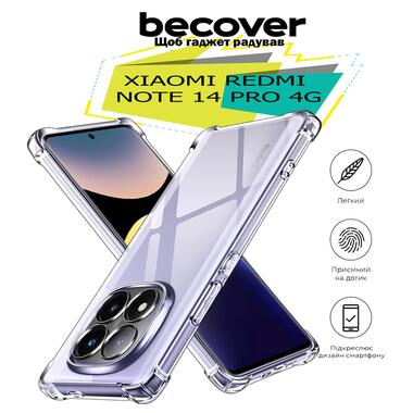 Панель Anti-Shock BeCover Xiaomi Redmi Note 14 Pro 4G Clear (713036) фото №6