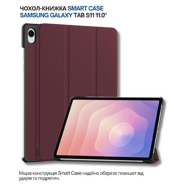 Чехол-книжка BeCover Smart Case Samsung Galaxy Tab S11 (SM-X730/X736) 11.0 Red Wine (714652) фото №1