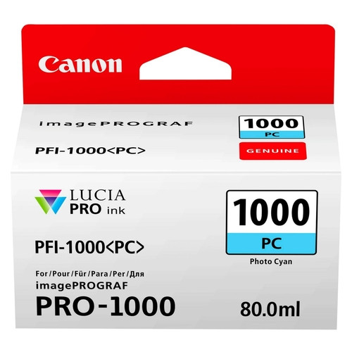 Чорнильниця Canon PFI-1000PC Photo Cyan фото №1