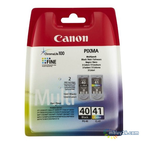 Картридж струйний Canon PG-40/CL-41 Multipack 0615B043 для Pixma iP-1600/2200/MP-150/170/450 (P308003) фото №1