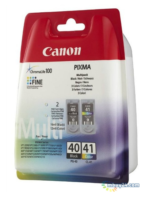 Картридж струйний Canon PG-40/CL-41 Multipack 0615B043 для Pixma iP-1600/2200/MP-150/170/450 (P308003) фото №2