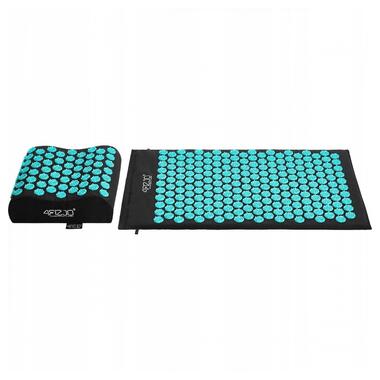 Килимок акупунктурний 4FIZJO Eco Mat XL Аплікатор Кузнєцова з подушкою 72 x 42 см 4FJ0380 Black/Blue фото №2