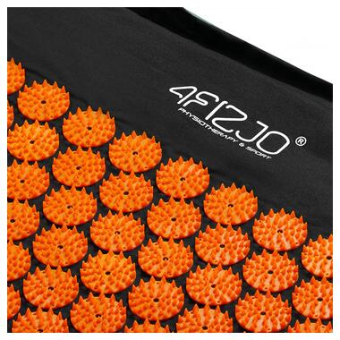 Килимок акупунктурний 4FIZJO Аплікатор Кузнєцова з валиком 128 x 48 см Black/Orange 4FJ0049 фото №3