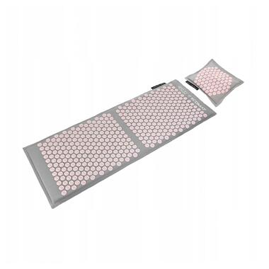 Килимок акупунктурний з подушкою 4FIZJO Eco Mat XL Аплікатор Кузнєцова 4FJ0515 Grey/Pink фото №8