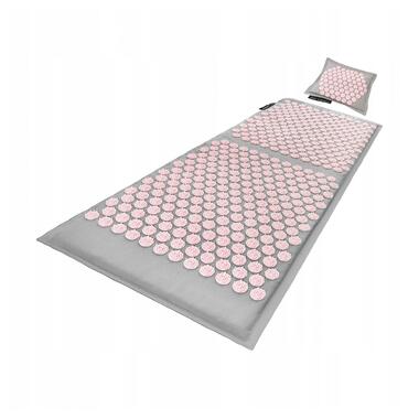 Килимок акупунктурний з подушкою 4FIZJO Eco Mat XL Аплікатор Кузнєцова 4FJ0515 Grey/Pink фото №6