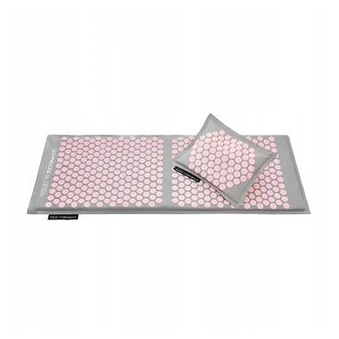 Килимок акупунктурний з подушкою 4FIZJO Eco Mat XL Аплікатор Кузнєцова 4FJ0515 Grey/Pink фото №11