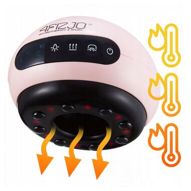 Масажна вакуумна банка 4FIZJO акумуляторна з ІЧ-прогріванням 4FJ0518 Pink фото №2