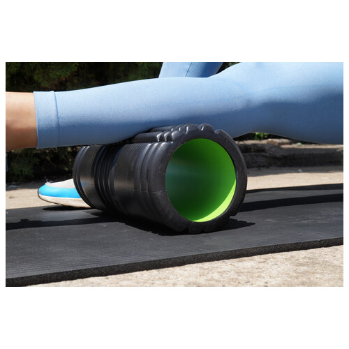 Масажний ролик Power System Fitness Foam Roller PS-4050 Black/Green фото №10