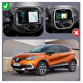 Штатна магнітола Lesko для Renault Captur I 2012-2017 екран 9 4/64Gb/ 4G/ Wi-Fi/ CarPlay Андроїд GPS Premium фото №3