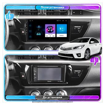 Штатна магнітола Lesko для Toyota Corolla XI (E160, E170) ver.1 2012-2016 екран 10 1/16Gb Wi-Fi GPS Base фото №3