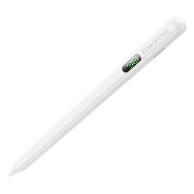 Стилус Borofone BG101 Active capacitive pen with digital display for iP White  фото №1