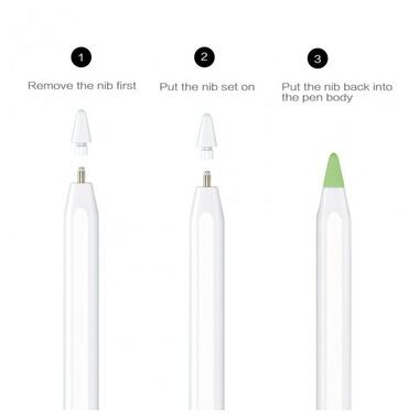 Чохол TPU Goojodoq для наконечника стілус Apple Pencil (1-2 покоління) (8шт) Black (1005001835985075B) фото №4