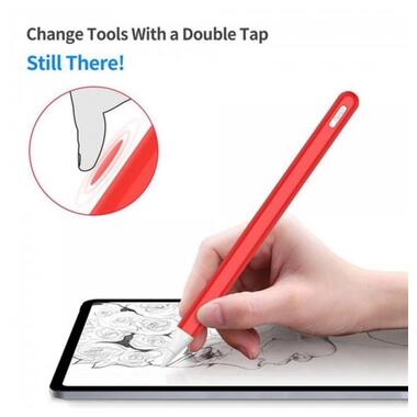 Чехол Goojodoq Button Magnetic TPU для стилуса Apple Pencil 2 Red (1005001784825742R) фото №5