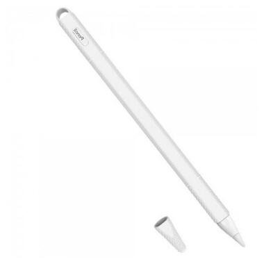 Чохол Goojodoq Hybrid Ear TPU для стілуса Apple Pencil 2 White (4001055094286W) фото №3