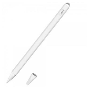 Чохол Goojodoq Hybrid Ear TPU для стілуса Apple Pencil 2 White (4001055094286W) фото №1