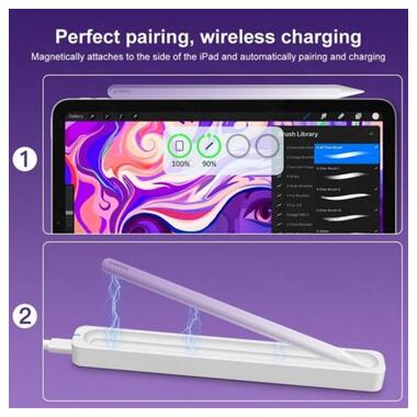 Стілус для планшета  Goojodoq Apple iPad 2018-2023 Goojodoq GD13 Wireless Magnetic 0.6mm Purple (1005004022036065PL) фото №4