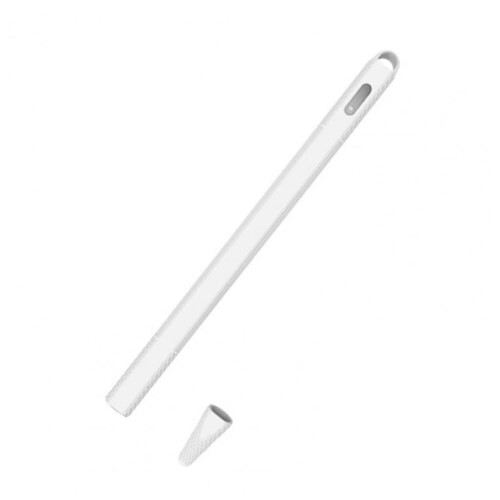 Силіконовий чохол Coteetci Solid білий для Apple Pencil 2 (CS7082-WH) фото №1