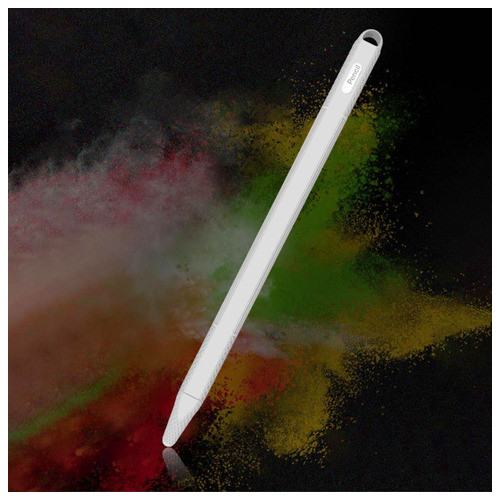 Силіконовий чохол Coteetci Solid білий для Apple Pencil 2 (CS7082-WH) фото №2