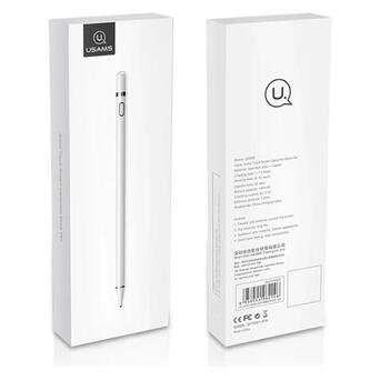 Стилус Usams Touch Screen Stylus Pen (With clip) US-ZB057 White фото №5