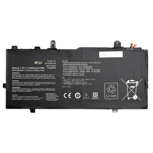 Акумулятор для ноутбука Asus VivoBook Flip 14 TP401MA (C21N1714) 7.6V 4900mAh (NB431427) фото №1