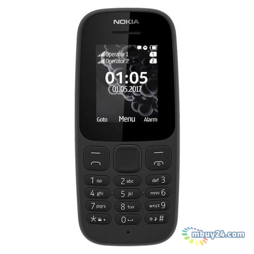Мобільний телефон Nokia 105 SS New Black (A00028356) фото №1
