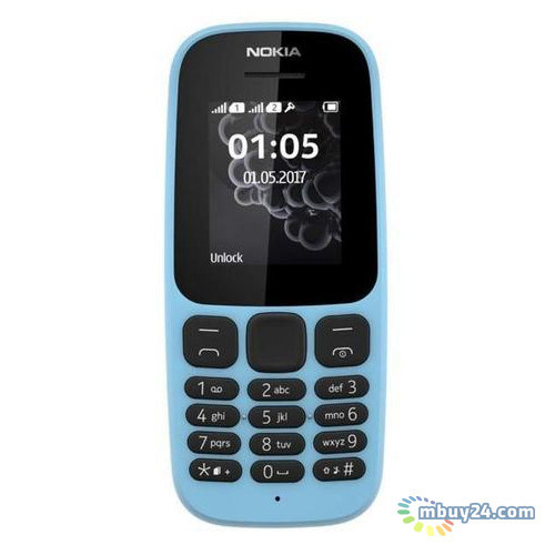 Мобільний телефон Nokia 105 SS New Blue (A00028372) фото №1