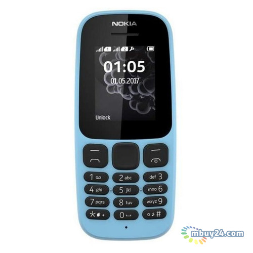 Мобільний телефон Nokia 105 Dual Sim New Blue (A00028317) фото №1
