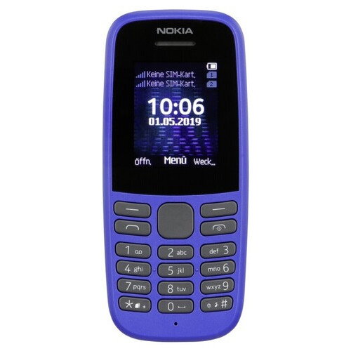 Мобільний телефон Nokia 105 SS 2019 Blue (16KIGL01A13) фото №2