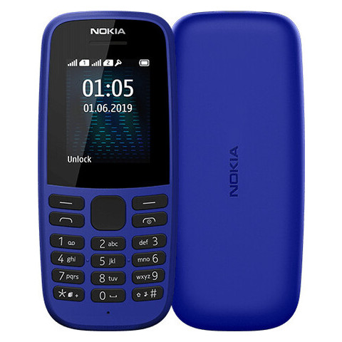 Мобільний телефон Nokia 105 Single Sim 2019 Blue фото №1