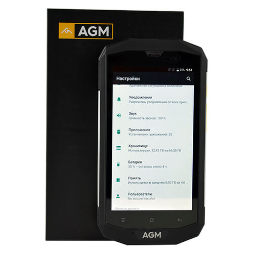 Смартфон AGM A8 4/64Gb Black фото №4
