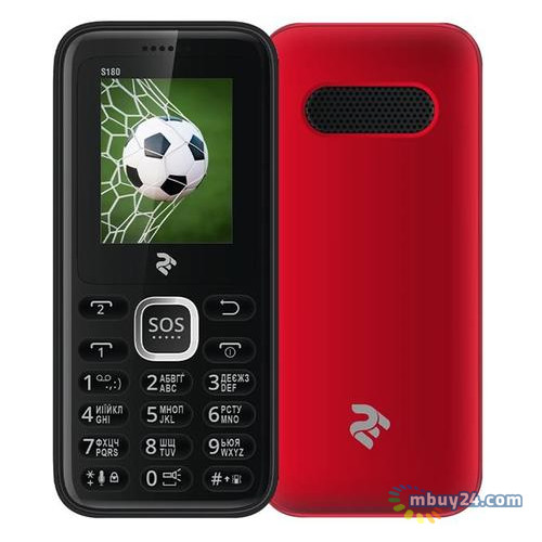 Мобільний телефон 2E S180 Red (680051628660) фото №1