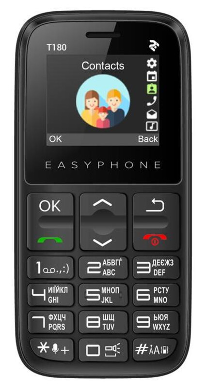 Мобільний телефон 2E T180 (2020) Dual Sim Black (680576170064) фото №1