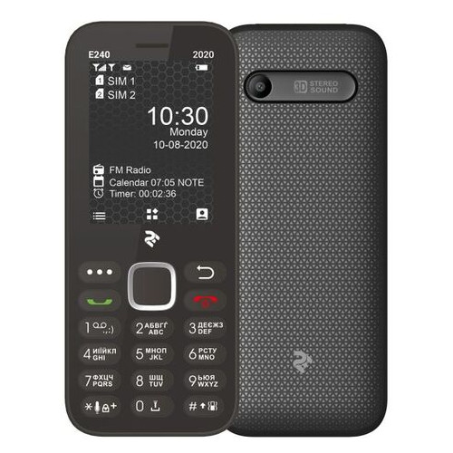 Мобільний телефон 2E E240 2020 Dual SIM Black фото №1