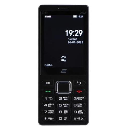 Мобільний телефон 2E E280 2022 2SIM Black (688130245210) фото №1