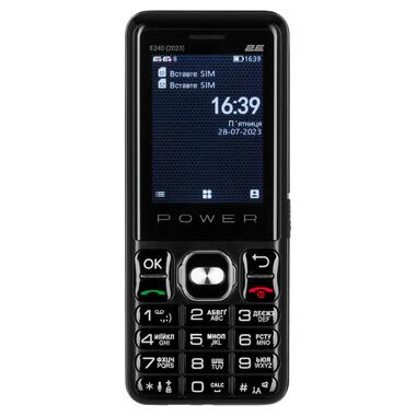 Мобільний телефон 2E E240 2023 2.4 Black (688130251068) фото №1
