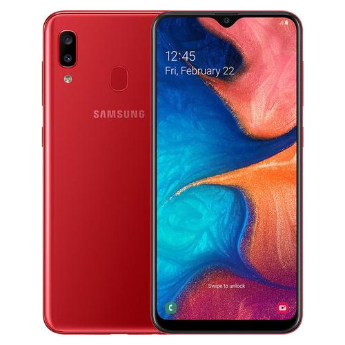 Смартфон Samsung Galaxy A20 SM-A205 Red (SM-A205FZRVSEK) фото №1