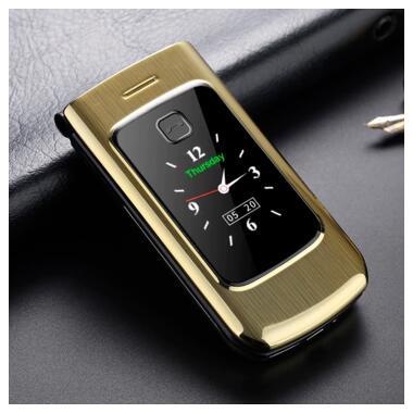 Мобільний телефон Tkexun F18 (Happyhere F18) gold. Dual display фото №1
