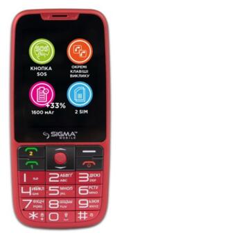 Мобільний телефон Sigma mobile Comfort 50 Elegance3 Red фото №1
