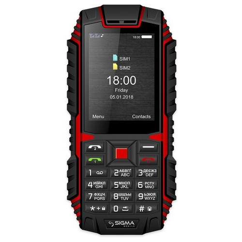 Мобільний телефон Sigma mobile X-treme DT68 Black/Red (976064) фото №1
