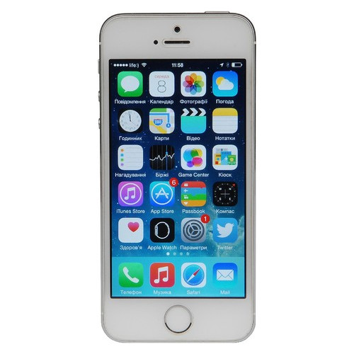 Смартфон Apple iPhone 5S 16GB Silver *Refurbished фото №1