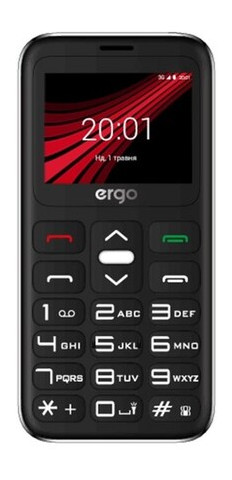 Мобільний телефон Ergo F186 Solace Black фото №1