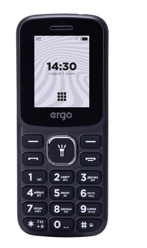 Мобільний телефон Ergo B182 Black фото №1