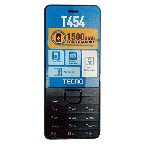 Мобільний телефон Tecno T454 Dual Sim Black (4895180745973) фото №1
